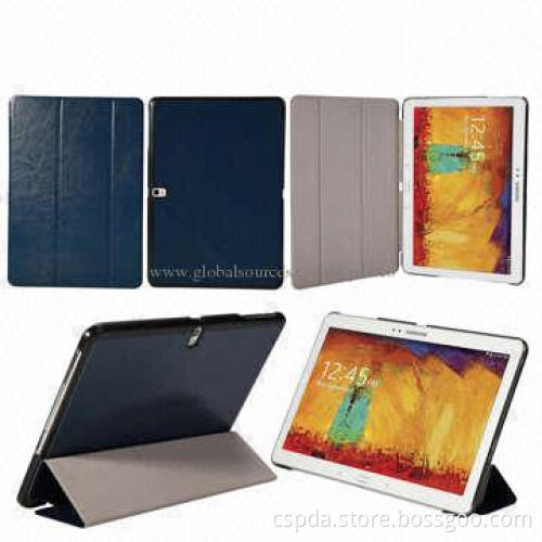Latest 3-folding Slim PU Case for Samsung Galaxy Note Pro 12.2, with PC Hard Case Inside